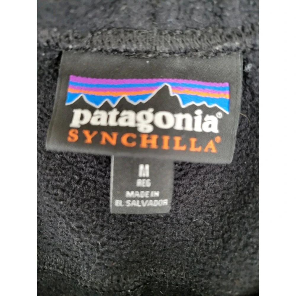 Patagonia Synchilla Fleece Jogger Pants Men's Medium Reg Black Outdoor Casual
